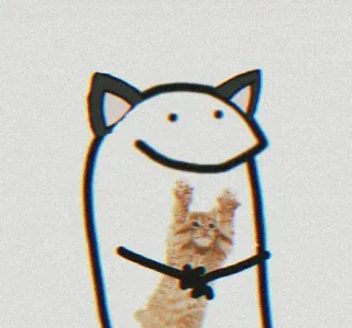 😂 gato, boneco palito, fofo, animal, engraçado telegram sticker