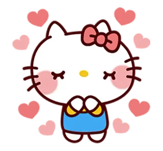 🌳 Hello Kitty Dessin animé, Mignon, Kawaii, Chat, Animal telegram sticker