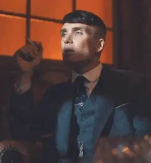 🌵 Thomas Shelby Peaky Blinders Merokok, Pria, Serius, Setelan, Rokok, Televisi telegram sticker