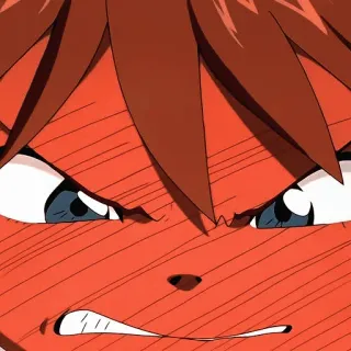 😡 anime, angry, face, cartoon telegram sticker