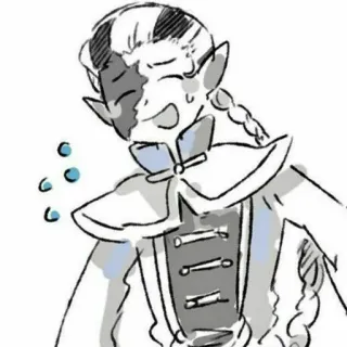 ☔️ anime, elf, fantasy, cartoon, art telegram sticker