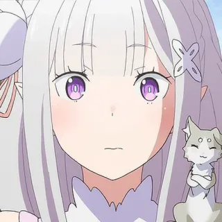 🦕 Emilia Re:Zero anime, emilia, re zero, waifu telegram sticker
