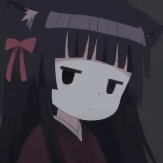 🖤 Anime, Katzenmädchen, Manga, Süß, Cartoon, Kawaii telegram sticker