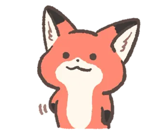 🙂 キツネ, 動物, 漫画, 中指, 失礼 telegram sticker