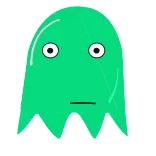 😐 geist, cartoon, grün, figur telegram sticker