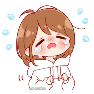 💞 khóc, buồn, anime, manga, nước mắt, cảm xúc, gái, chibi telegram sticker