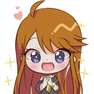 💗 น่ารัก, จิบิ, การ์ตูน, อนิเมะ, คาวาอิ, ผู้หญิง telegram sticker