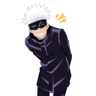 😄 Gojo Satoru Jujutsu Kaisen Anime, Personaje, Gojo Satoru, Jujutsu Kaisen, Sonrisa whatsapp sticker