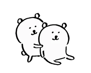 👐 animaux, ours, mignon, dessin animé, illustration telegram sticker
