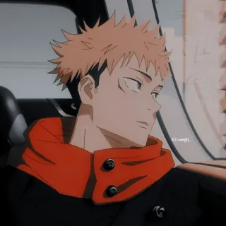 😒 Yuji Itadori Jujutsu Kaisen Аниме, Манга, Jujutsu Kaisen, Юдзи Итадори, Персонаж, Мультфильм telegram sticker