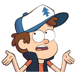 🤷 Dipper Pines Gravity Falls Dipper, Gravity Falls, cartoon, character, boy telegram sticker