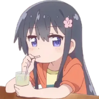 🍹 Anime, Gadis, Minuman, Lucu, Kartun telegram sticker