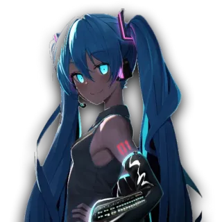 🙂 Hatsune Miku Anime, Vocaloid, Miku, Hatsune Miku, Arte digital telegram sticker