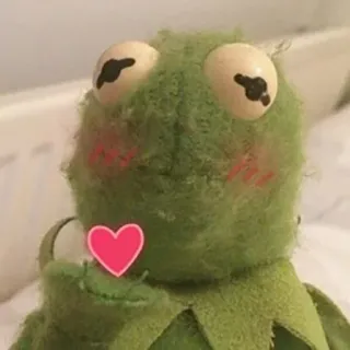 😘 Kermit 科米蛙, 青蛙, 布偶, 爱, 心, 可爱, 浪漫 telegram sticker