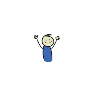 😊 omino stilizzato, cartone animato, semplice, disegno, felice, persona telegram sticker