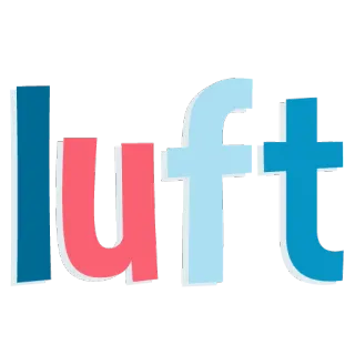 ❤ Luft aire, tipografía, alemán, palabra, aire telegram sticker