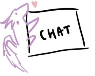 ❤️ CHAT 聊天, 龙, 标志, 卡通, 可爱 whatsapp sticker