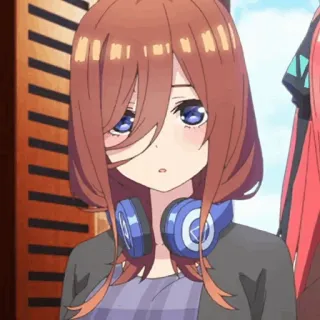 🐾 Miku Nakano The Quintessential Quintuplets Anime, Manga, Personaggio, Ragazza, The Quintessential Quintuplets, Miku Nakano telegram sticker