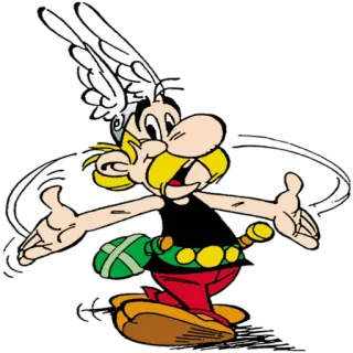 😎 Asterix desenho animado, quadrinho, personagem, francês, gaulês whatsapp sticker