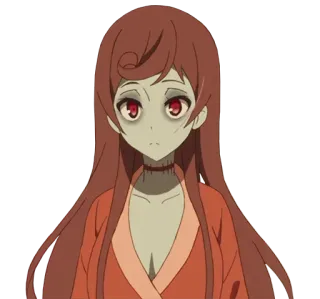 😐 アニメ, ゾンビ, 女の子, キャラクター, 漫画, ホラー telegram sticker