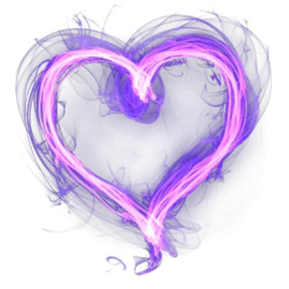 💜 Herz, Liebe, Lila, Rauch, Flamme, Romantisch, Valentinstag, Symbol whatsapp sticker