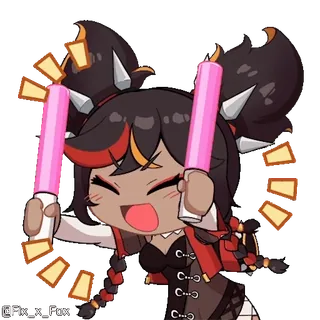 🎉 anime, character, girl, happy, celebration, joyful telegram sticker