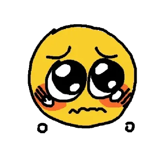 😨 emoji, imut, sedih, tersipu, menangis, kawaii, kartun telegram sticker