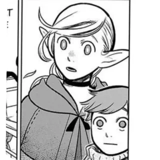 📖 elf, manga, anime, fantasy, characters, drawing telegram sticker