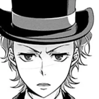 🎩 Anime, Manga, Topi tinggi, Karakter, Marah telegram sticker