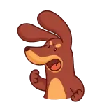 🤬 Cartoon, Dier, Hond, Woede, Boos, Schreeuwen, Leuk telegram sticker