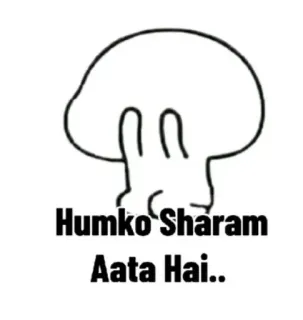 🙈 Humko Sharam Aata Hai.. desenho animado, vergonha, envergonhado telegram sticker