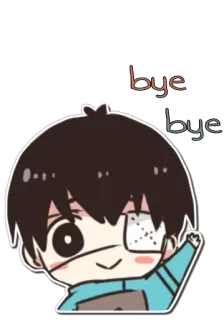 👋 Ken Kaneki Tokyo Ghoul bye bye anime, tokyo ghoul, bye, waving, chibi, manga telegram sticker