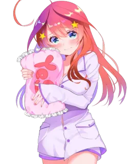 🍓 Yoi Аниме, Девушка, Подушка, Мило, Пижама telegram sticker