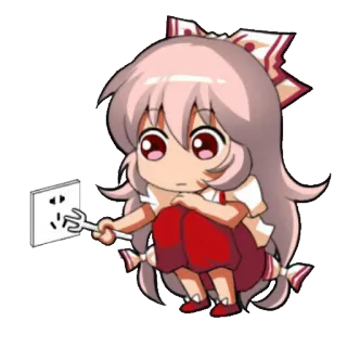 ⚡️ Аниме, Мультфильм, Чиби, Розетка, Вилка, Вилка telegram sticker
