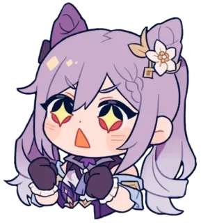 💖 Keqing Genshin Impact genshin impact, кецин, аниме, игра, стикер, чиби, каваи telegram sticker
