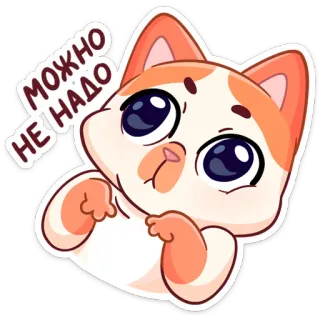 🐾 МОЖНО
НЕ НАДО Katze, niedlich, Aufkleber, Cartoon, Augen, orange, Haustier telegram sticker