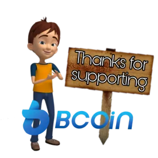 😄 Thanks for supporting supporto, grazie, moneta, bcoin telegram sticker
