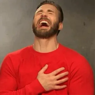 😂 Chris Evans rindo, Chris Evans, emoção, ator, engraçado telegram sticker