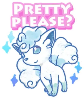 🙏 PRETTY PLEASE? imut, stiker, cantik, tolong telegram sticker