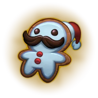 😌 cookie, gingerbread, man, food, cartoon, christmas, winter telegram sticker