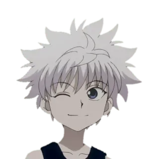 😉 Killua Zoldyck Hunter x Hunter อนิเมะ, การ์ตูน, คิรัวร์, คิรัวร์ โซลดิ๊ก, ฮันเตอร์ x ฮันเตอร์, ขยิบตา telegram sticker