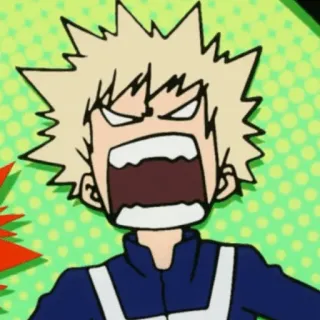 🍺 Bakugo My Hero Academia Anime, Manga, My Hero Academia, Bakugo, Kartun, Marah telegram sticker