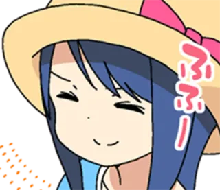 🙂 ぷぷー! Anime, Chica, Sombrero, Linda, Presumida telegram sticker