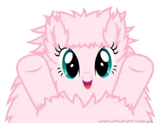 🤯 pony, fluffy, cute, cartoon, animal, pink, eyes telegram sticker