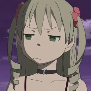😾 Maka Albarn Soul Eater anime, girl, manga, pigtails, soul eater telegram sticker