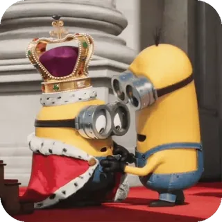 ๐
Minions Despicable Me minions, king, crown, animation, despicable me, funny, yellow, costume telegram sticker