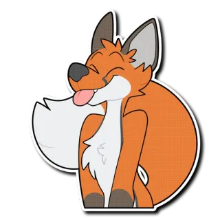 😋 raposa, desenho animado, animal, adesivo, fofo, engraçado telegram sticker