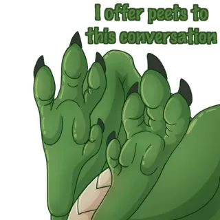 🐾 I offer peets to this conversation Peets, Conversation, Pieds de monstre, Monstre, Pieds, Vert whatsapp sticker