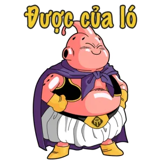 👍 Majin Buu Dragon Ball Được của ló majin buu, dragon ball, anime, personaje, dibujos animados, gracioso, vietnamita whatsapp sticker