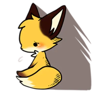 😣 fuchs, niedlich, tier, cartoon, aufkleber, kawaii, entzückend telegram sticker